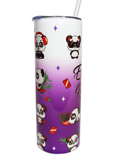 KAWAII PANDA TUMBLER in PURPLE - Image 2