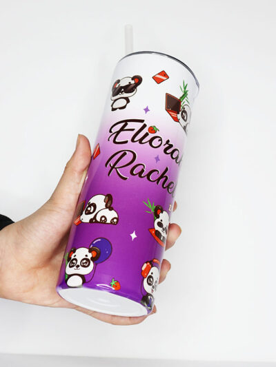 KAWAII PANDA TUMBLER in PURPLE - Image 3