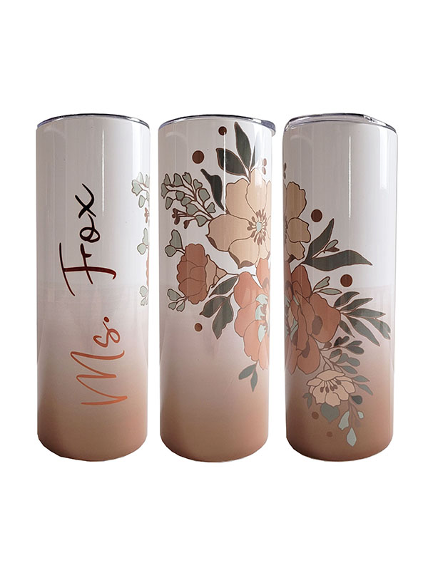 FLORAL CLEMATIS TUMBLER