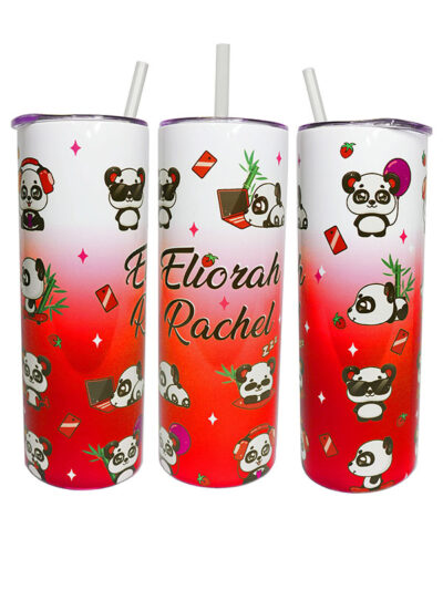 KAWAII PANDA TUMBLER in RED