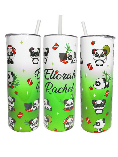 KAWAII PANDA TUMBLER in GREEN