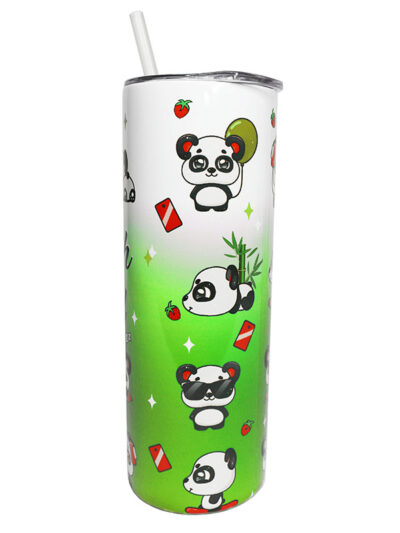 KAWAII PANDA TUMBLER in GREEN - Image 2