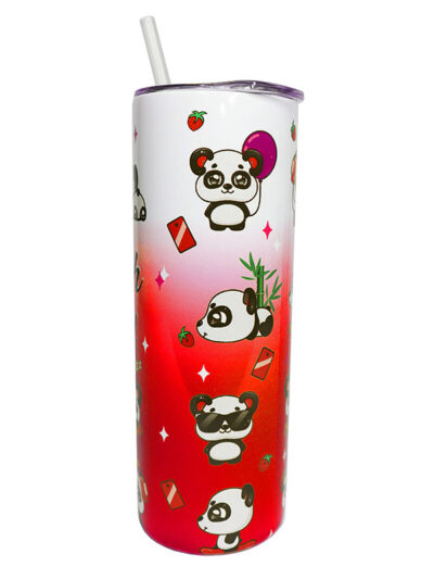 KAWAII PANDA TUMBLER in RED - Image 2