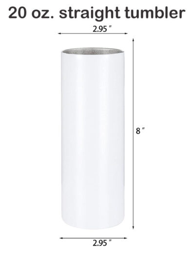 Bottle Gifts - Blank Bottles 20 oz. tumbler measurement