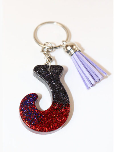 handmade glitter keychain