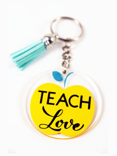 TEACH LOVE KEYCHAIN GIFT