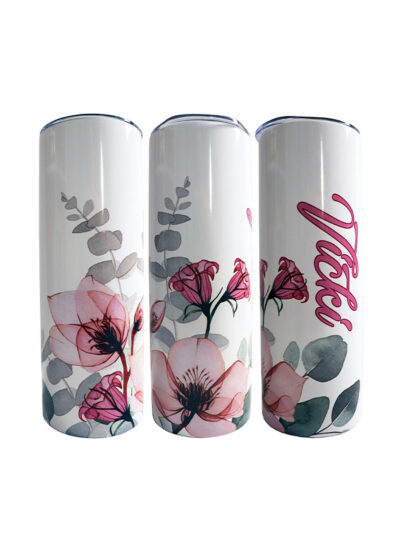 Customized Tumblers Gifts - Pack Pink Flowers
