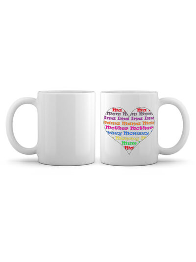 ceramic mug gift for mom with a heart design, mother's day gift
