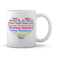 ceramic mug gift for mom with a heart design, mother's day gift