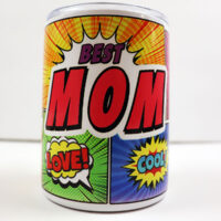 travel mug in comic bubble style for mom