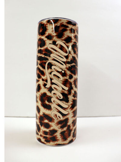 customized animal print cheetah tumbler gift for women