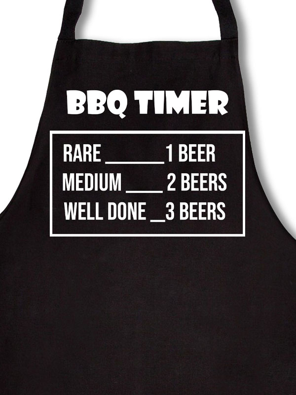 BBQ Chef Apron gift, bbq timer
