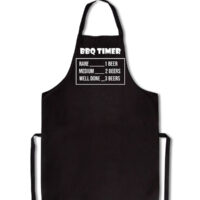 BBQ Chef Apron gift, bbq timer apron