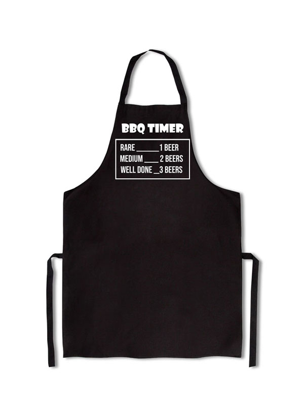 BBQ Chef Apron gift, bbq timer apron