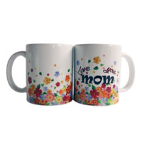 love you mom floral mug