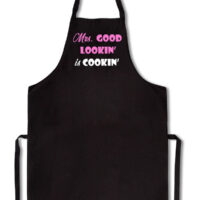 Mrs. good lookin' is cookin funny apron for women
